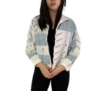 Vintage patchwork bomber jacket